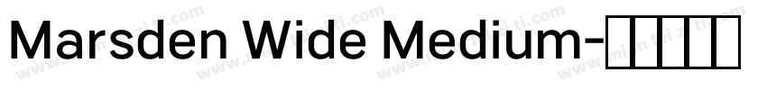 Marsden Wide Medium字体转换
